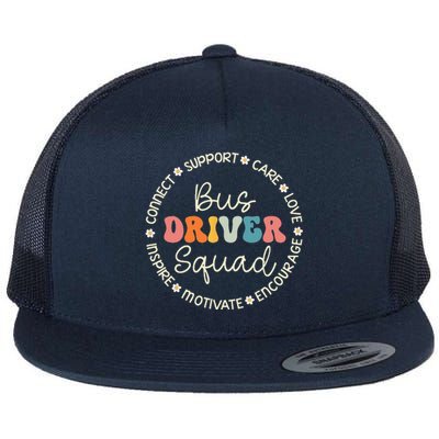 Bus Driver Squad Appreciation Week Back To School Flat Bill Trucker Hat