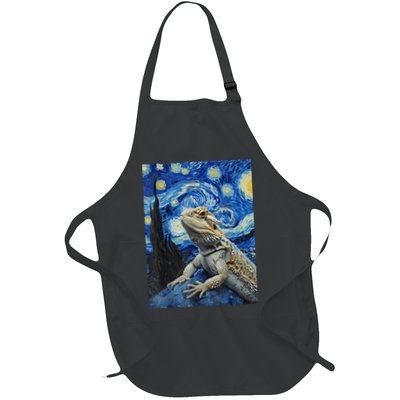 Bearded Dragon Starry Night Van Gogh Style Apron