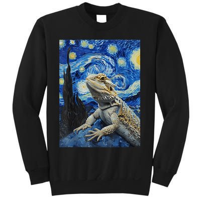 Bearded Dragon Starry Night Van Gogh Style Sweatshirt