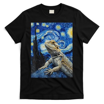 Bearded Dragon Starry Night Van Gogh Style T-Shirt