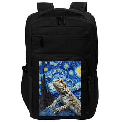 Bearded Dragon Starry Night Van Gogh Style Impact Tech Backpack