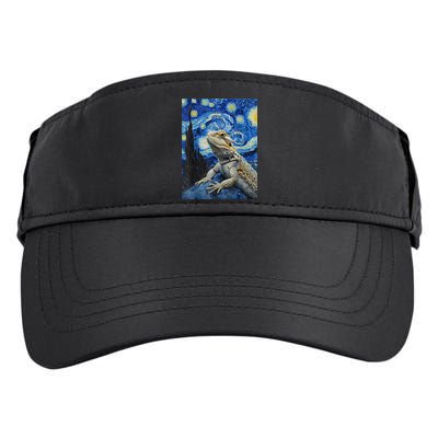 Bearded Dragon Starry Night Van Gogh Style Adult Drive Performance Visor