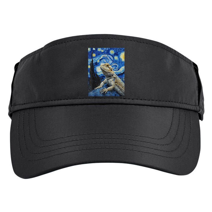 Bearded Dragon Starry Night Van Gogh Style Adult Drive Performance Visor