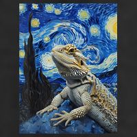 Bearded Dragon Starry Night Van Gogh Style Adult Drive Performance Visor