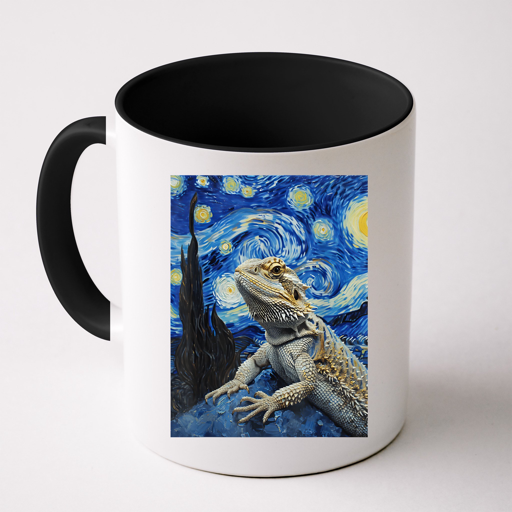 Bearded Dragon Starry Night Van Gogh Style Mug