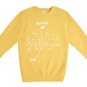 Buffalo Dip Super Funny Football For Women Sunday Premium Crewneck Sweatshirt