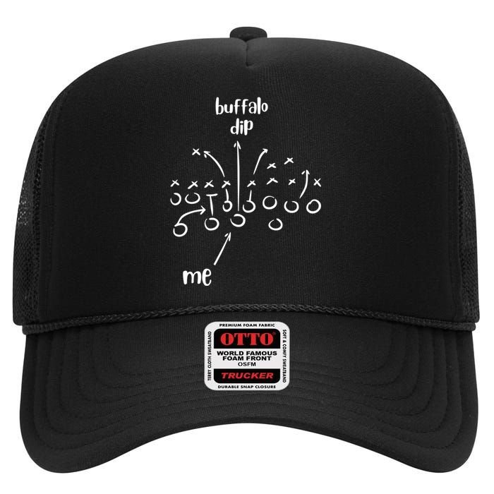 Buffalo Dip Super Funny Football For Women Sunday High Crown Mesh Back Trucker Hat