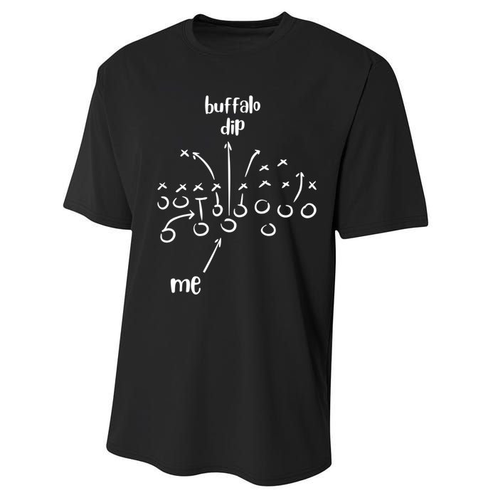 Buffalo Dip Super Funny Football For Women Sunday Performance Sprint T-Shirt