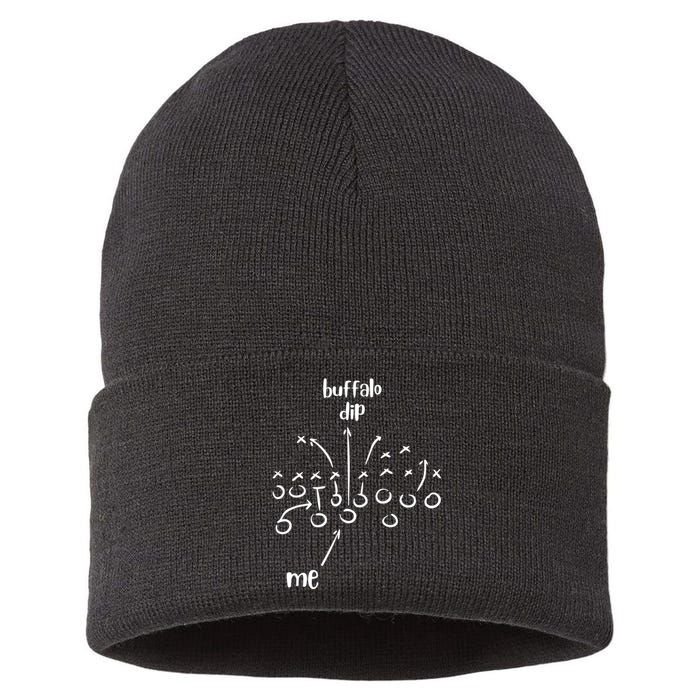 Buffalo Dip Super Funny Football For Women Sunday Sustainable Knit Beanie