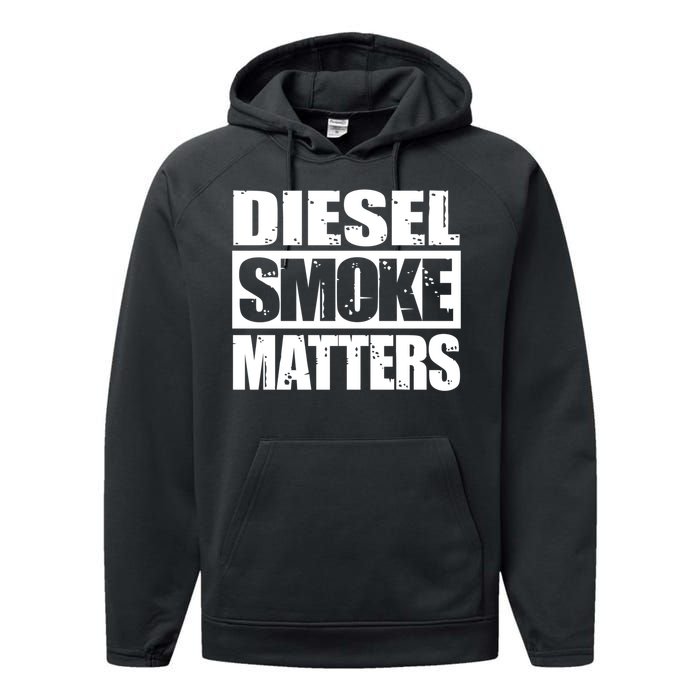 Black Diesel Smoke Matters Diesel Truck Roll Coal Gift Performance Fleece Hoodie