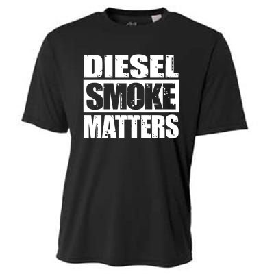 Black Diesel Smoke Matters Diesel Truck Roll Coal Gift Cooling Performance Crew T-Shirt