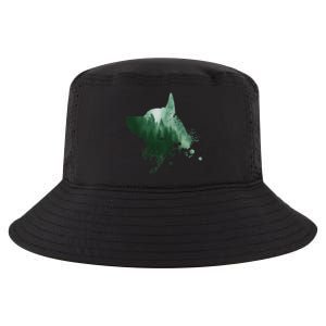 Black Dog Silhouette Heeler Dog Australian Cattle Dog Cool Comfort Performance Bucket Hat