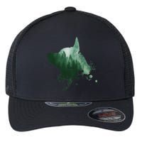 Black Dog Silhouette Heeler Dog Australian Cattle Dog Flexfit Unipanel Trucker Cap