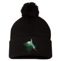 Black Dog Silhouette Heeler Dog Australian Cattle Dog Pom Pom 12in Knit Beanie