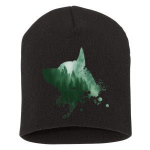 Black Dog Silhouette Heeler Dog Australian Cattle Dog Short Acrylic Beanie