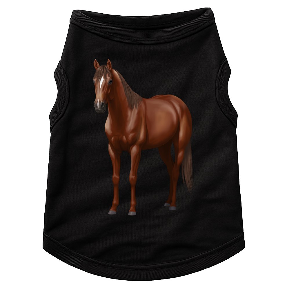 Beautiful Dark Sorrel Chestnut Quarter Horse Lover Retro Doggie Tank