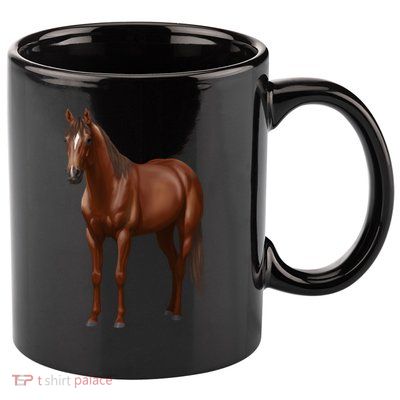 Beautiful Dark Sorrel Chestnut Quarter Horse Lover Retro 11oz C Handle Ceramic Mug