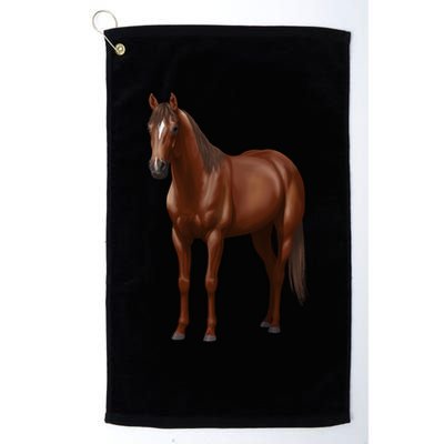Beautiful Dark Sorrel Chestnut Quarter Horse Lover Retro Golf Towel
