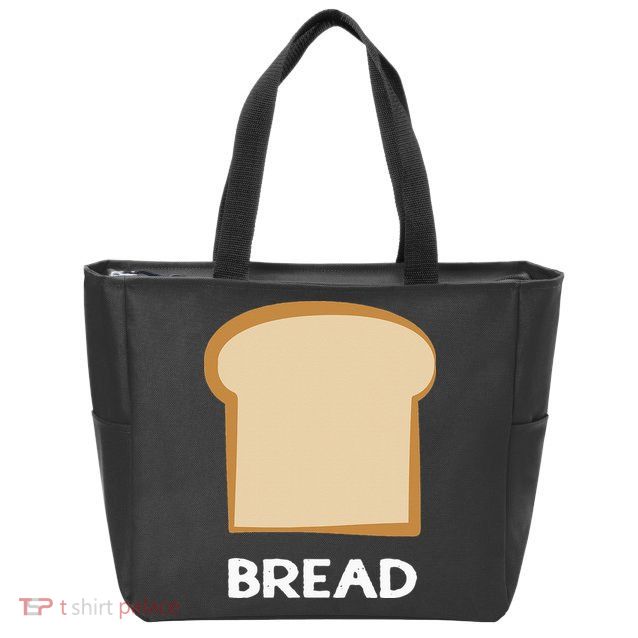 Bread Design Slice Of Bread Zip Tote Bag