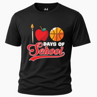 Basketball Drawing Student Gift 100 Days Of School Great Gift Performance Shirt