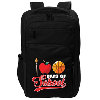 Basketball Drawing Student Gift 100 Days Of School Great Gift Impact Tech Backpack