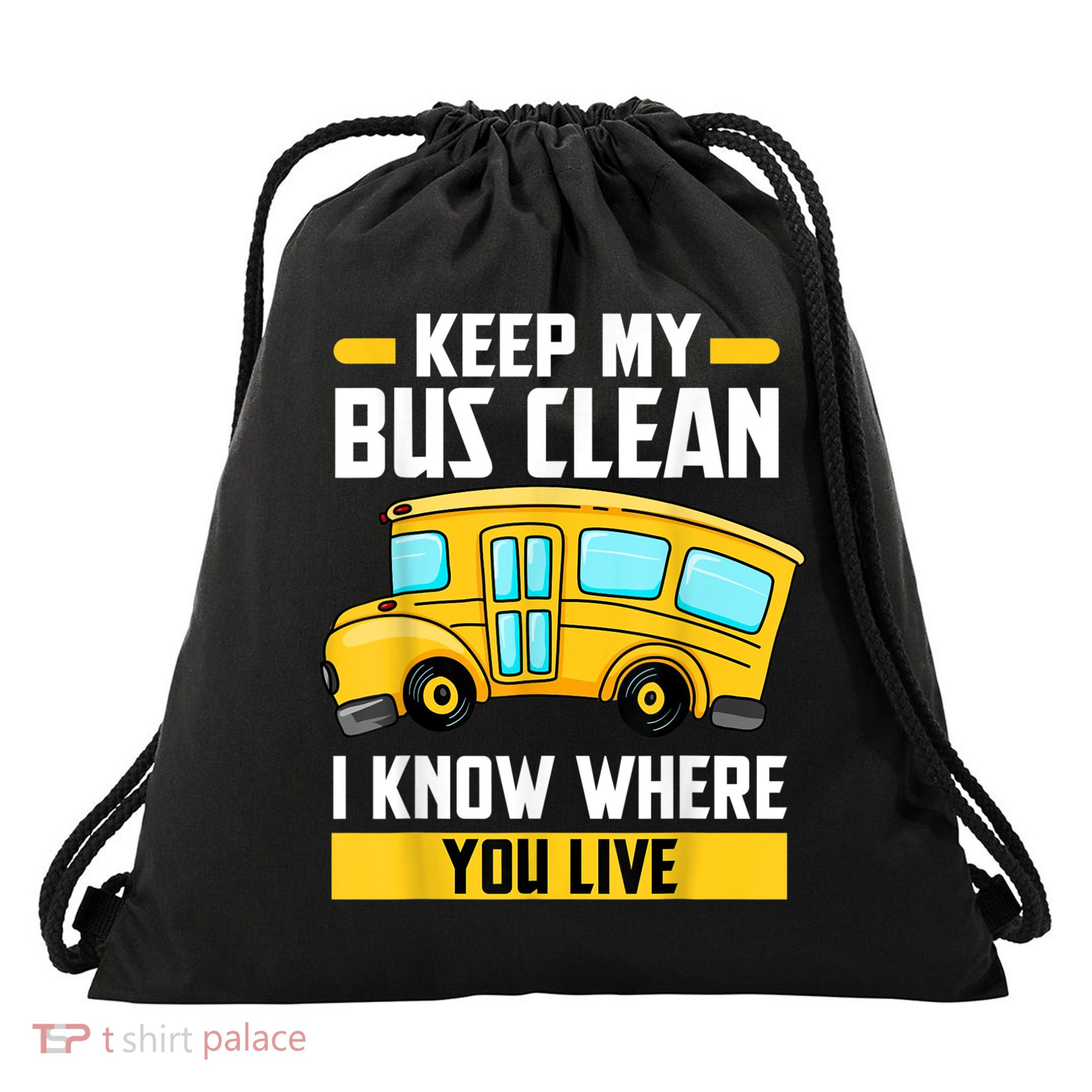 Bus Driver School Traffic Stops Drawstring Bag