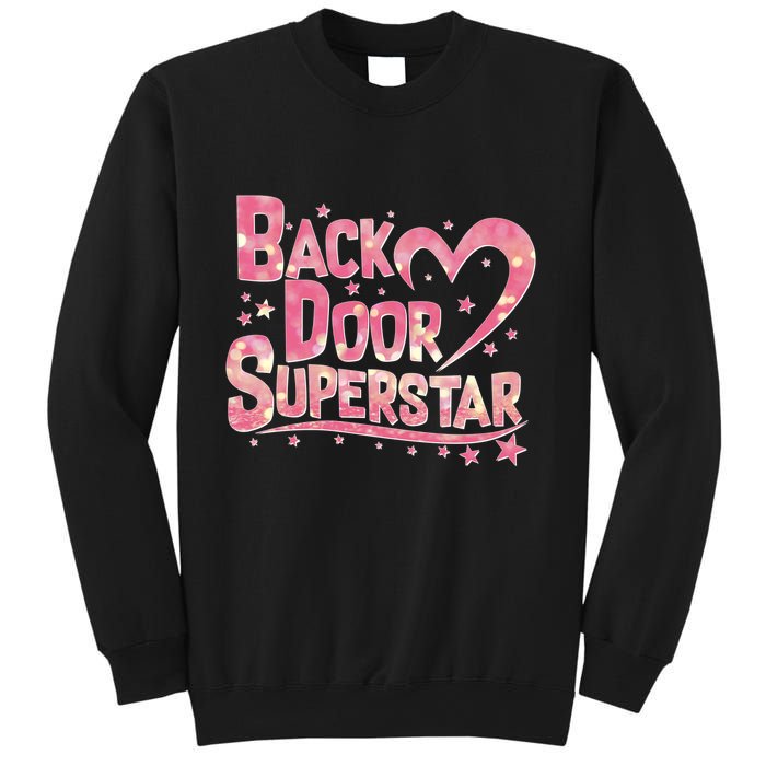 Back Door Superstar Meme Pink Glitter Sweatshirt