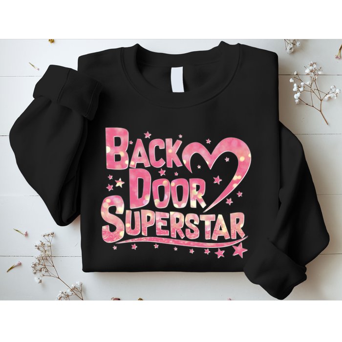 Back Door Superstar Meme Pink Glitter Sweatshirt