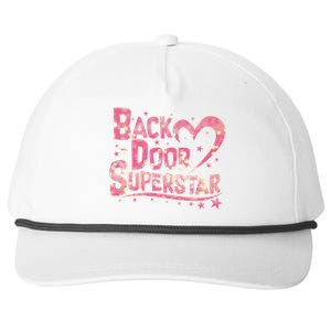 Back Door Superstar Meme Pink Glitter Snapback Five-Panel Rope Hat