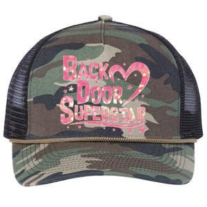 Back Door Superstar Meme Pink Glitter Retro Rope Trucker Hat Cap