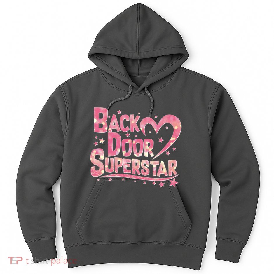 Back Door Superstar Meme Pink Glitter Hoodie
