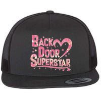 Back Door Superstar Meme Pink Glitter Flat Bill Trucker Hat