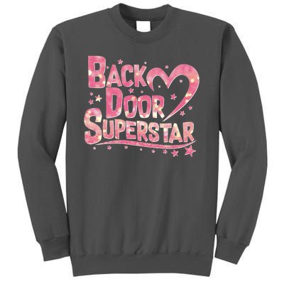 Back Door Superstar Meme Pink Glitter Tall Sweatshirt