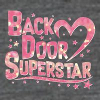 Back Door Superstar Meme Pink Glitter Baby Bodysuit