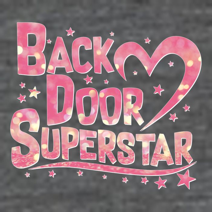 Back Door Superstar Meme Pink Glitter Baby Bodysuit