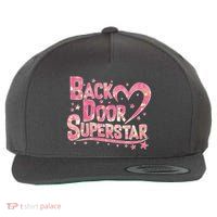 Back Door Superstar Meme Pink Glitter Wool Snapback Cap