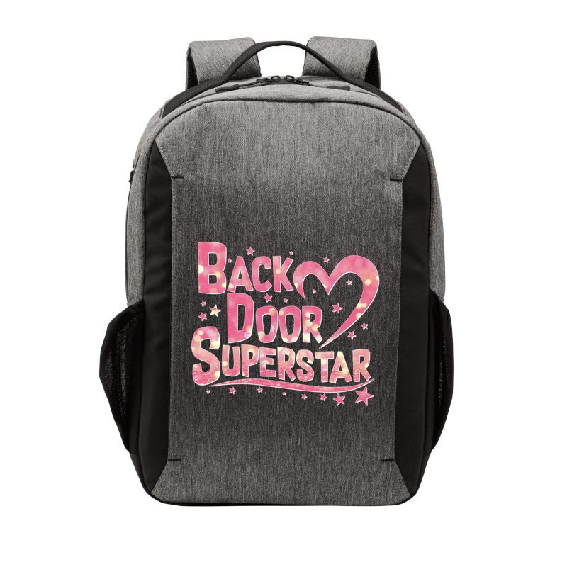 Back Door Superstar Meme Pink Glitter Vector Backpack