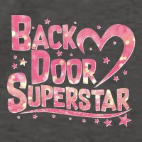 Back Door Superstar Meme Pink Glitter Vector Backpack