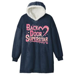 Back Door Superstar Meme Pink Glitter Hooded Wearable Blanket