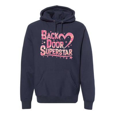 Back Door Superstar Meme Pink Glitter Premium Hoodie