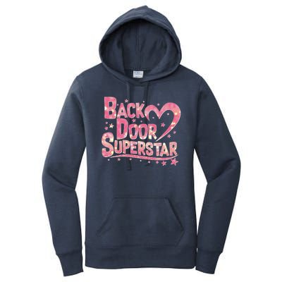 Back Door Superstar Meme Pink Glitter Women's Pullover Hoodie