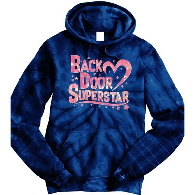 Back Door Superstar Meme Pink Glitter Tie Dye Hoodie