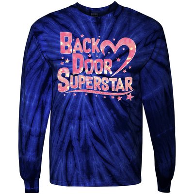 Back Door Superstar Meme Pink Glitter Tie-Dye Long Sleeve Shirt