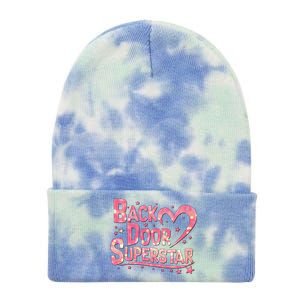 Back Door Superstar Meme Pink Glitter Tie Dye 12in Knit Beanie