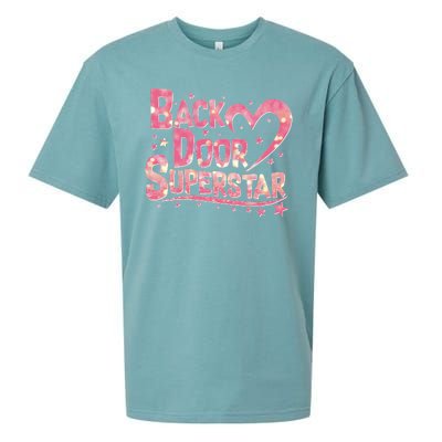 Back Door Superstar Meme Pink Glitter Sueded Cloud Jersey T-Shirt