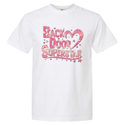 Back Door Superstar Meme Pink Glitter Garment-Dyed Heavyweight T-Shirt