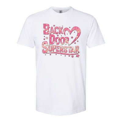 Back Door Superstar Meme Pink Glitter Softstyle CVC T-Shirt