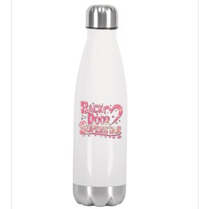 Back Door Superstar Meme Pink Glitter Stainless Steel Insulated Water Bottle