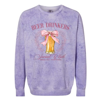 Beer Drinkers Social Club Beer Lover Colorblast Crewneck Sweatshirt