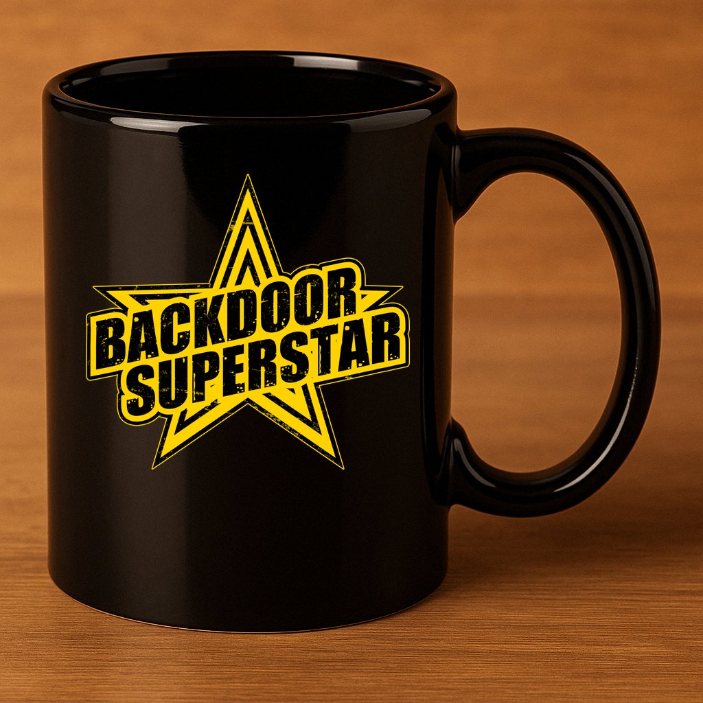 Back Door Superstar Meme 11oz C Handle Ceramic Mug